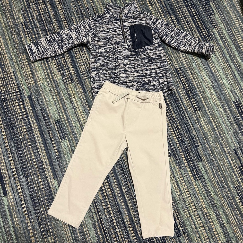 Eddie Bauer Toddler Quarter Zip & Pants Set - 18 month
